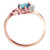 Galaxy Gold  14k Solid Rose Gold Ring with Natural Diamonds and Blue Topaz - Size 7