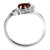 Galaxy Gold  0.97 CTW 14k Solid White Gold Ring with Natural Diamonds and Garnet - Size 7.5
