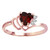 Galaxy Gold  0.97 CTW 14k Solid Rose Gold Ring with Natural Diamonds and Garnet - Size 7
