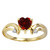 Galaxy Gold  1.26 Carat 14k Solid Gold Ring with Natural Diamonds and Heart-shaped Garnet - Size 7.5