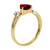 Galaxy Gold  1.26 Carat 14k Solid Gold Ring with Natural Diamonds and Heart-shaped Garnet - Size 7.5