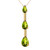 Galaxy Gold  Genuine 14k carat - 14k Solid Yellow, White and Rose Gold Earth's Answer Design Necklace with 1.71 Total Carats (CTW) Pear-Shape Natural Green Peridot Pendant (Yellow-Gold, 18)