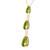 Galaxy Gold  Genuine 14k carat - 14k Solid Yellow, White and Rose Gold Earth's Answer Design Necklace with 1.71 Total Carats (CTW) Pear-Shape Natural Green Peridot Pendant (Yellow-Gold, 24)