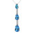 Galaxy Gold  Genuine 14k carat - 14k Solid Yellow, White and Rose Gold First Light Design Necklace with 1.71 Total Cara (CTW) Pear-Shape Natural Ocean Blue Topaz Pendant (white-gold, 18)