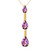 Galaxy Gold  Genuine 14k carat 14k Solid Yellow, White,Rose Gold Lady's Intuition Design Necklace with 1.71 Total Carats (CTW) Pear Shape Natural Purple Amethyst Pendant - 1671 (Yellow-Gold, 18)