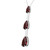Galaxy Gold  Genuine 14k carat 14k Solid Yellow, White,Rose Gold Pyrope Garnet Design Necklace with 1.71 Total Carats (CTW) Pear Shape Natural Garnet Pendant - 1671 (White-Gold, 14k)