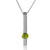 Galaxy Gold  0.25 Carat 14k Solid White Yellow Rose Gold Love Comes Naturally Necklace with Round Brilliant Natural Peridot (white-gold, 20)