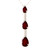 Galaxy Gold  Genuine 14k carat 14k Solid Yellow, White,Rose Gold Pyrope Garnet Design Necklace with 1.71 Total Carats (CTW) Pear Shape Natural Garnet Pendant - 1671 (White-Gold, 24)
