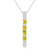Galaxy Gold  14k Solid Yellow, White and Rose Gold Vertical Bar Necklace with 0.35 CTW Princess-cut Natural Peridot Pendant (white-gold, 20)