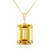 Galaxy Gold  14k Solid White, Rose, and Yellow Gold Necklace with 6.5 Carats Octagon-Cut Natural Citrine (yellow-gold, 22)
