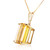 Galaxy Gold  14k Solid White, Rose, and Yellow Gold Necklace with 6.5 Carats Octagon-Cut Natural Citrine (yellow-gold, 20)