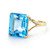 Galaxy Gold  14k Yellow Gold Ring with Natural Octagon-shaped Blue Topaz - Size 7