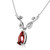 Galaxy Gold  14k Solid White Rose Yellow Gold Necklace with Genuine Diamonds and Pear Shaped Natural Garnet (white-gold, 22)