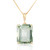 Galaxy Gold  14k White Rose Yellow Gold Necklace with 6.5 Carats Octagon-cut Natural Green Amethyst 2591 (yellow-gold, 14k)