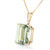 Galaxy Gold  14k White Rose Yellow Gold Necklace with 6.5 Carats Octagon-cut Natural Green Amethyst 2591 (yellow-gold, 14k)