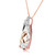 Galaxy Gold  14k 20" Rose Gold Necklace with Natural White Topaz