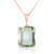Galaxy Gold  14k White Rose Yellow Gold Necklace with 6.5 Carats Octagon-cut Natural Green Amethyst 2591 (rose-gold, 22)