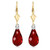 Galaxy Gold  14K Solid Yellow Rose White Gold Leverback Dangling Earrings with 4.6 Carat (ctw) Natural Diamonds and Natural Garnet Made in USA Fine Jewelry (Yellow-Gold)