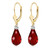 Galaxy Gold  14K Solid Yellow Rose White Gold Leverback Dangling Earrings with 4.6 Carat (ctw) Natural Diamonds and Natural Garnet Made in USA Fine Jewelry (Yellow-Gold)