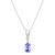 Galaxy Gold  14k 24" White Gold Necklace with Natural Diamond and Tanzanite