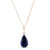 Galaxy Gold  14k 24" Rose Gold Necklace with Natural Diamond and Sapphire
