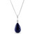 Galaxy Gold  14k 24" White Gold Necklace with Natural Diamond and Sapphire
