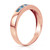 Galaxy Gold  14k Rose Gold Ring with Natural Blue Topaz - Size 7.5