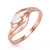 Galaxy Gold  0.15 Carat 14k Solid Rose Gold Ring with Natural Pear-shaped Opal - Size 7.5
