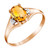 Galaxy Gold  0.76 Carat 14k Solid Rose Gold Ring with Genuine Diamonds and Natural Oval-shaped Citrine - Size 7.5