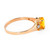 Galaxy Gold  0.76 Carat 14k Solid Rose Gold Ring with Genuine Diamonds and Natural Oval-shaped Citrine - Size 7.5
