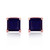 2.9 Carat 14k Solid Rose Gold Stud Earrings with Natural MIDNIGHT BLUE Sapphires