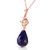 9.3 CTW 14k Solid Rose Gold Dyed Sapphire Necklace with White Topaz Accent - 4561R_22