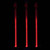 48-Count Clear LED Lighted Dripping Icicle Tube Christmas Light Set- 30 ft Red Lights
