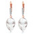 Galaxy Gold  14k Rose Gold Earrings with Drop Briolette White Topazes and Diamonds