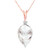 Galaxy Gold  14k 18" Rose Gold Necklace with Diamond and Briolette White Topaz