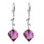 Galaxy Gold  14k White Gold Leverback Earrings with Diamonds and Briolette Twisted Amethysts