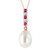 Galaxy Gold  4.15 ct 14k 18" Rose Gold Necklace Diamond, Ruby Freshwater-Cultured Briolette Pearl