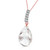 Galaxy Gold  14k 18" Rose Gold Necklace with Diamond and Briolette Drop White Topaz