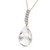 Galaxy Gold  14k 18" Yellow Gold Necklace with Diamond and Briolette Drop White Topaz