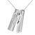 Galaxy Gold  14k 24" White Gold Split Heart Necklace with Natural Diamonds