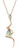 Galaxy Gold  2.28 CT. 14k14 Rose Gold Snake Necklace with Dangling Briolette Green Amethyst and Diamond