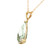 Galaxy Gold  5.04 CT 14k 24" Solid Gold Necklace Natural Briolette Checkerboard Cut Green Amethyst and Diamond Pendant