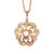 Galaxy Gold  14k 18" Rose Gold Necklace with Checkerboard Cut Round White Topaz