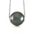 Galaxy Gold  14k 24" White Gold Necklace with 16.0 mm Black Shell Pearl
