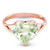 Galaxy Gold  14k Rose Gold Ring with Natural 10mm Heart-shaped Green Amethyst - Size 7.5