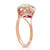 Galaxy Gold  14k Rose Gold Ring with Natural 10mm Heart-shaped Green Amethyst - Size 7.5