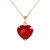 Galaxy Gold  14k Solid White, Yellow, Rose Gold Necklace Heart Shaped 10 mm 4.3 ct Red Ruby 5662 (20.00, yellow-gold)