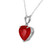 Galaxy Gold  14k Solid White, Yellow, Rose Gold Necklace Heart Shaped 10 mm 4.3 ct Red Ruby 5662 (24.00, white-gold)