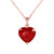 Galaxy Gold  14k Solid White, Yellow, Rose Gold Necklace Heart Shaped 10 mm 4.3 ct Red Ruby 5662 (14k.00, rose-gold)