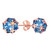 7.35 Carat 14k Solid Rose Gold Stud Earrings with Natural Blue Topaz